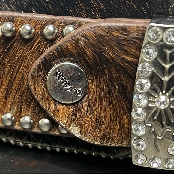BHW Leather & Bling western belt, size M/L. - Picture 10 of 13
